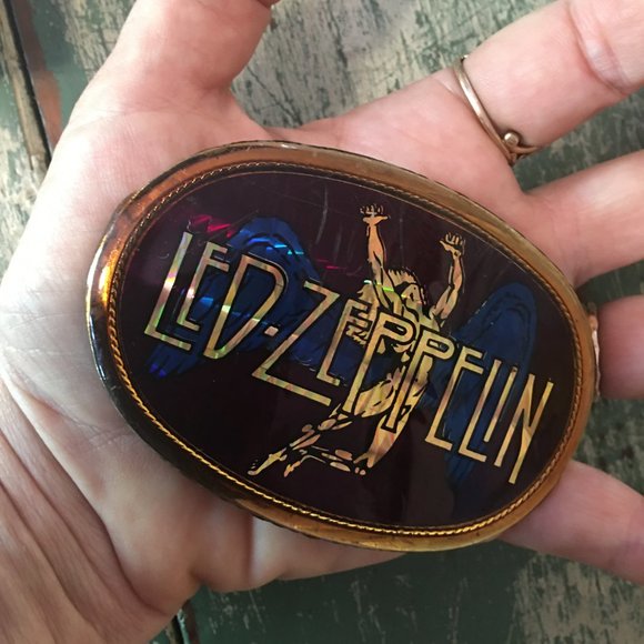 Pacifica Gold and Black Led Zeppelin Belt Buckle - Picture 5 of 5
